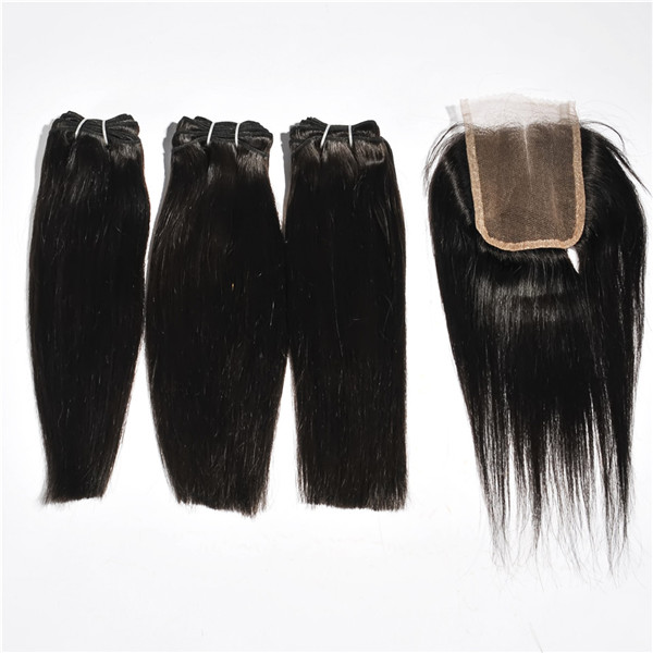 Brazillian hair bundles with closure，brazilian human hair with closure，hair extension bundles with closure HN266